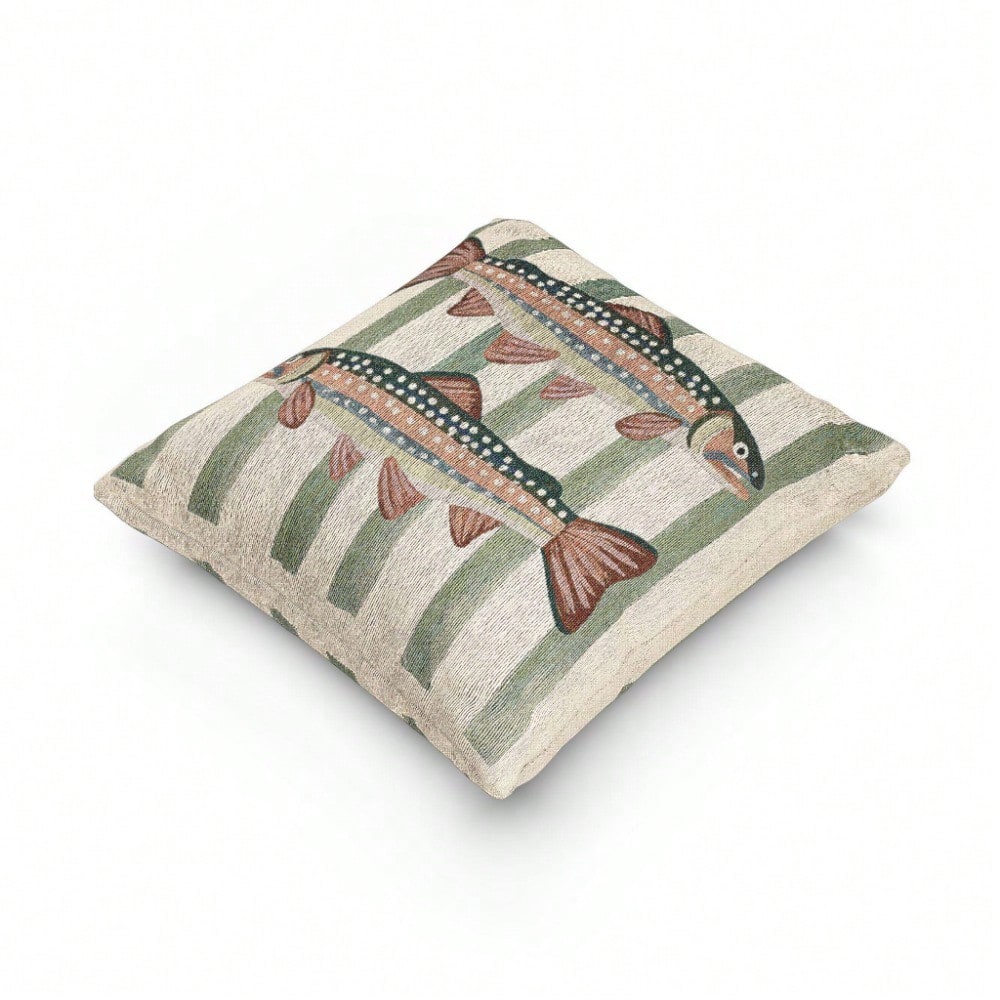 Rainbow Trout Throw Pillow 18x - Pillow Insert 18X18 评论和价格