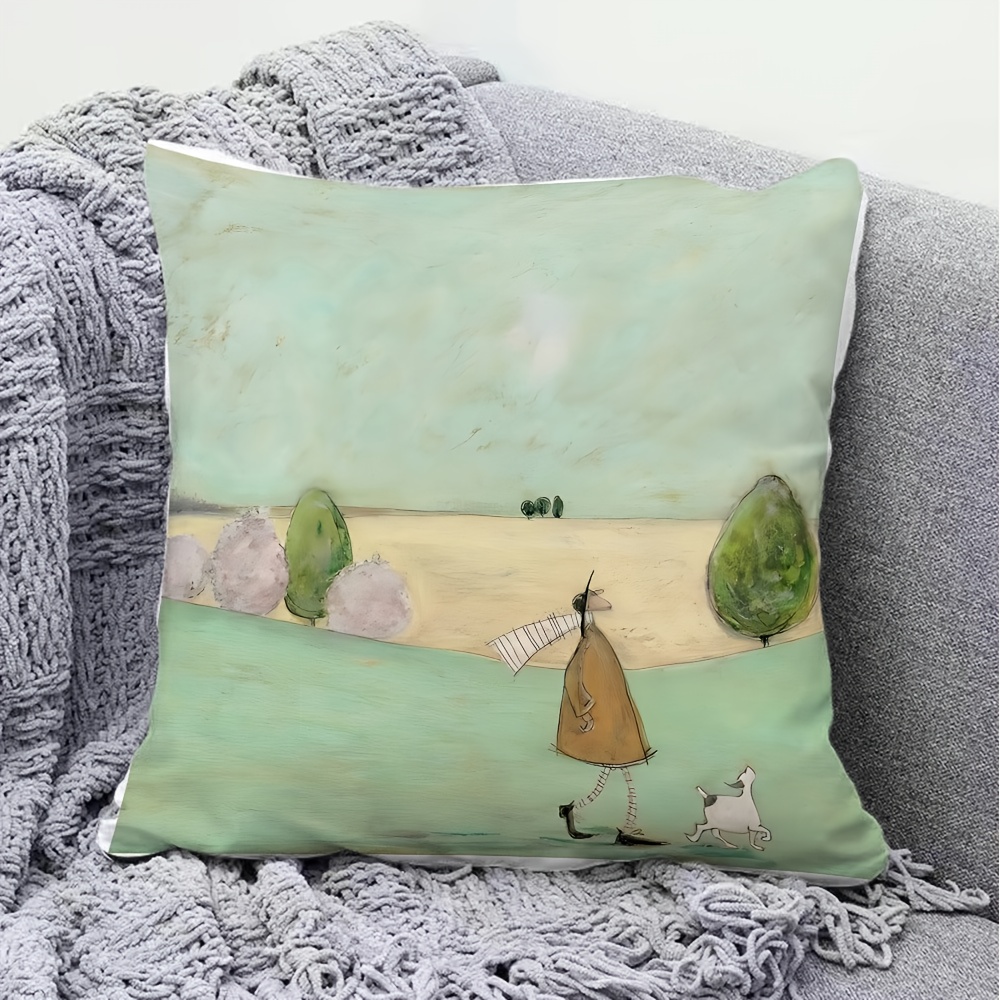 1pc Fashion Cartoon Printed Pi - Pillow Insert 18X18 评论和价格