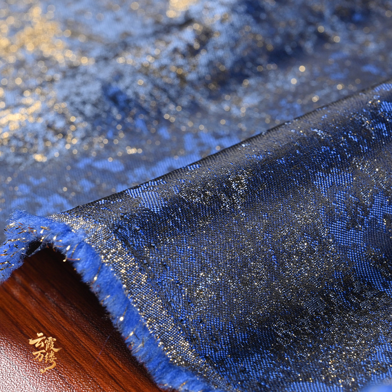Retro Blue Gilded Gradient Tex - Home Textiles & Decorations 评论和价格