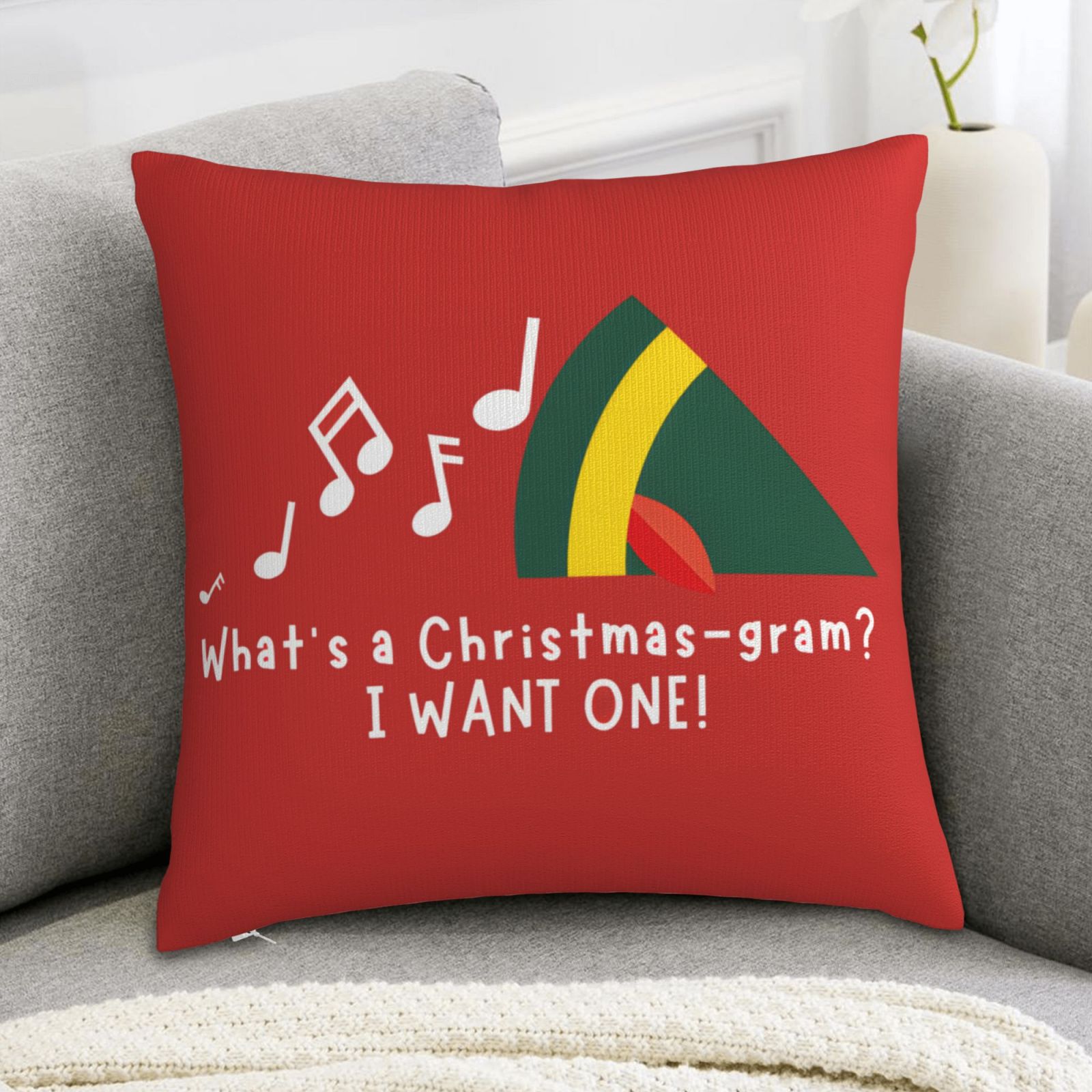 1pc Christmas Pillow Cover - B - Pillow Insert 18X18 评论和价格