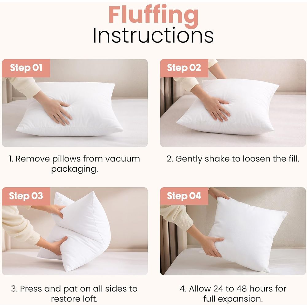 Pair of 18x18 White Pillow Ins - Pillow Insert 18X18 评论和价格