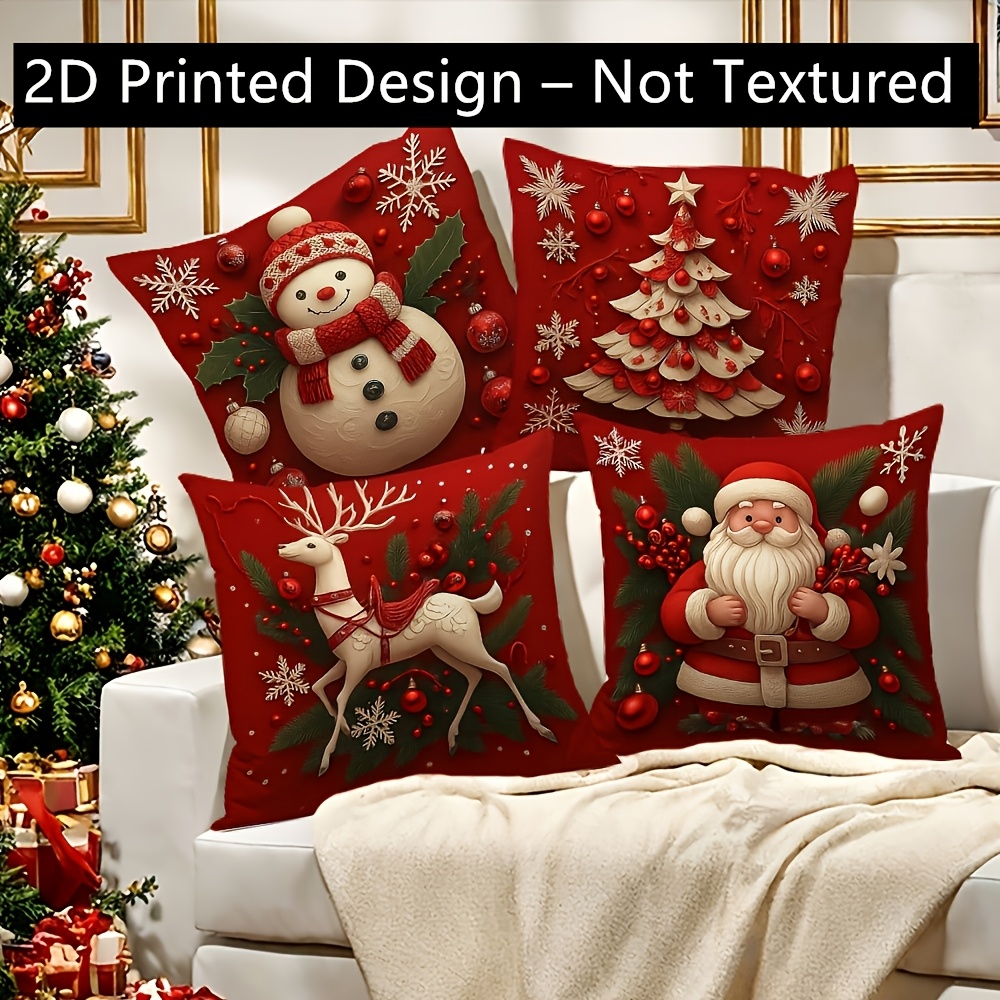 2PCS Christmas Pillow Covers 1 - Pillow Insert 18X18 评论和价格